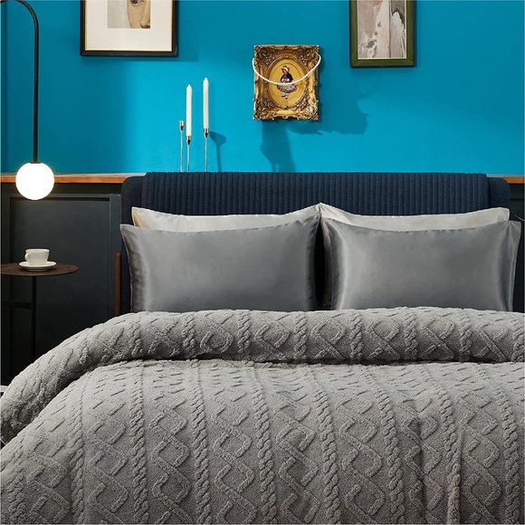 Luxury Satin Pillowcase Set Of 2  Size Pillow Case Dark Gray - Picture 2 of 5